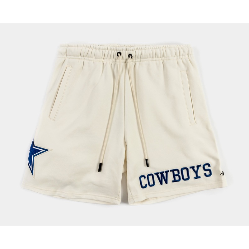 Dallas Cowboys Retro Classic Fleece Mens Shorts (Beige)