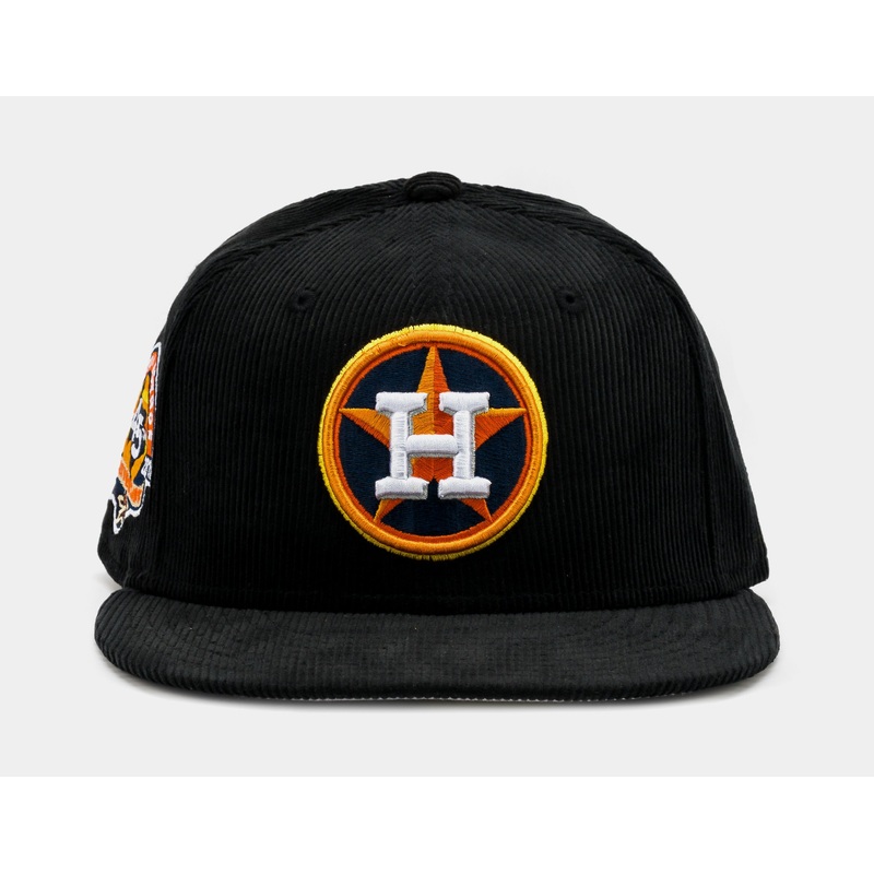 Exclusive Houston Astros Black Corduroy 59Fifty Fitted Mens Hat (Black)