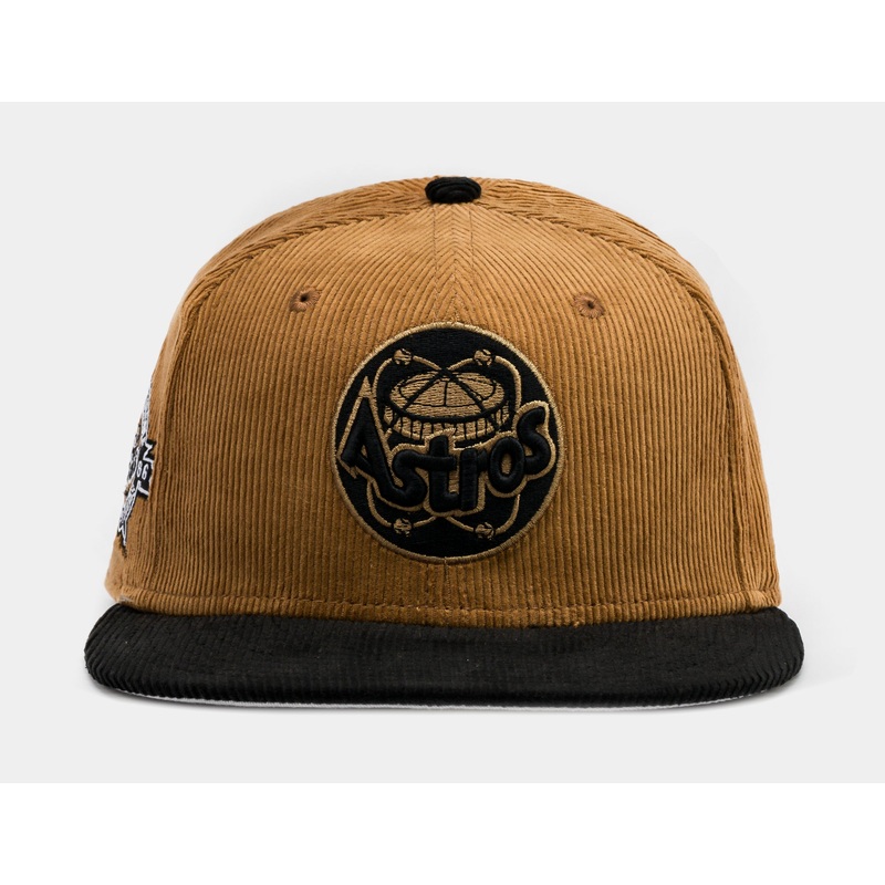 Exclusive Houston Astros Wheat Corduroy 59Fifty Fitted Mens Hat (Wheat/Black)