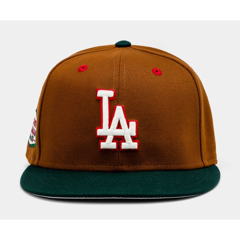 Exclusive Los Angeles Dodgers 59Fifty Fitted Mens Hat (Brown/Green)