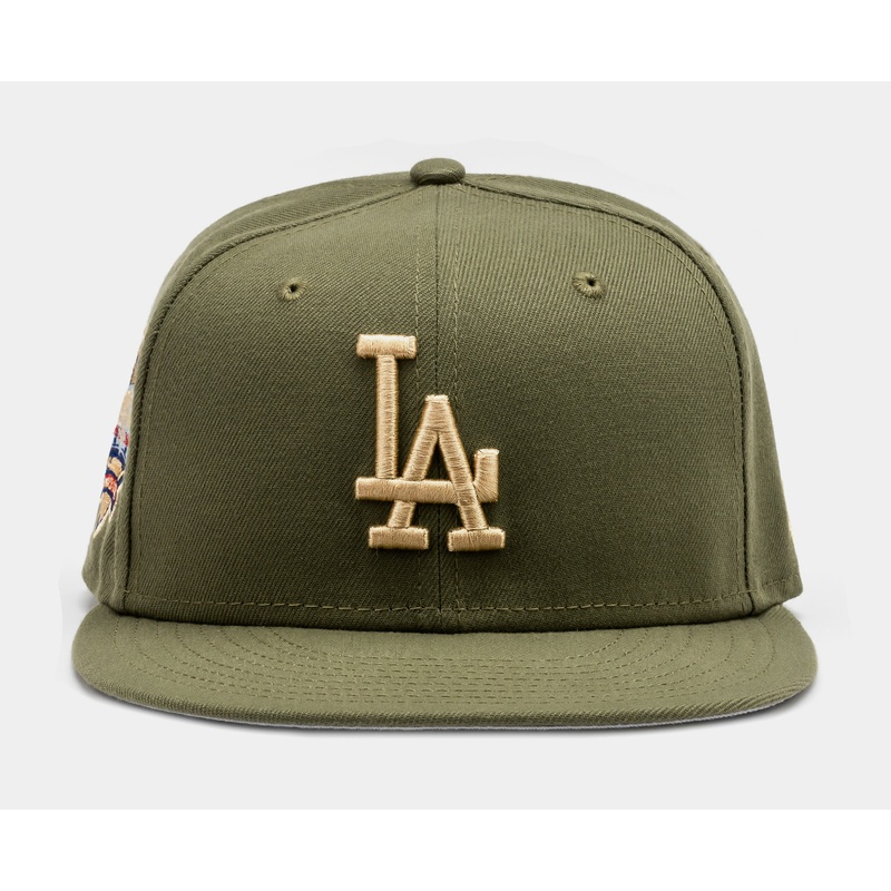 Exclusive Los Angeles Dodgers Greenbark 59Fifty Fitted Mens Hat (Green/White)