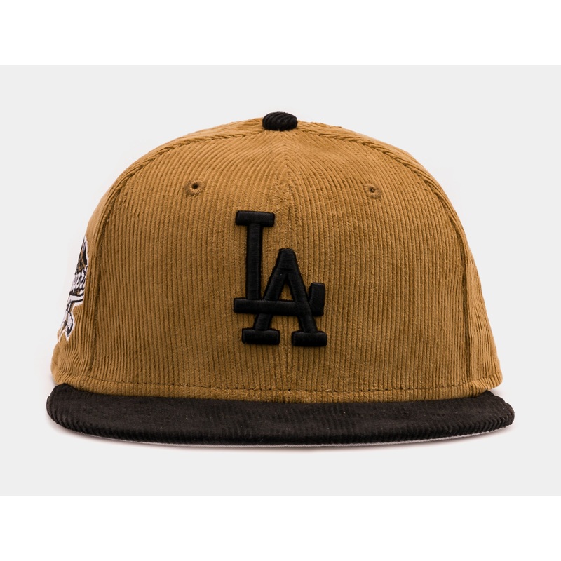 Exclusive Los Angeles Dodgers Wheat Corduroy 59Fifty Fitted Mens Hat (Wheat/Black)