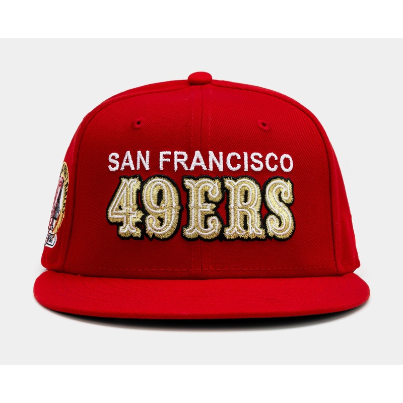 Exclusive San Francisco 49ers 40Year Anniversary 59Fifty Fitted Mens Hat (Red/Gold)