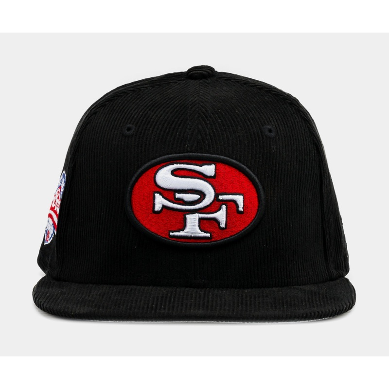 Exclusive San Francisco 49ers Everday Corduroy 59Fifty Fitted Mens Hat (Black/Red)