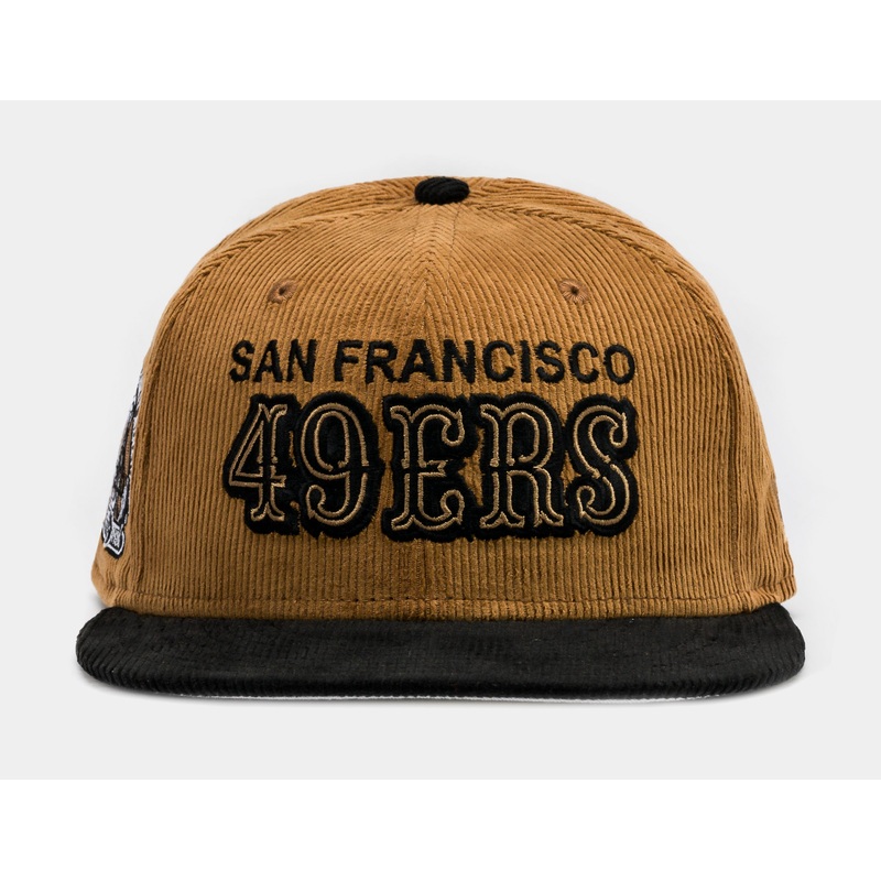 Exclusive San Francisco 49ers Wheat Corduroy 59Fifty Fitted Mens Hat (Wheat/Black)