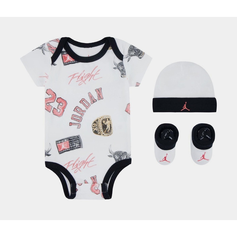 Flight 3 Piece Infant Toddler Set (Pink/White)