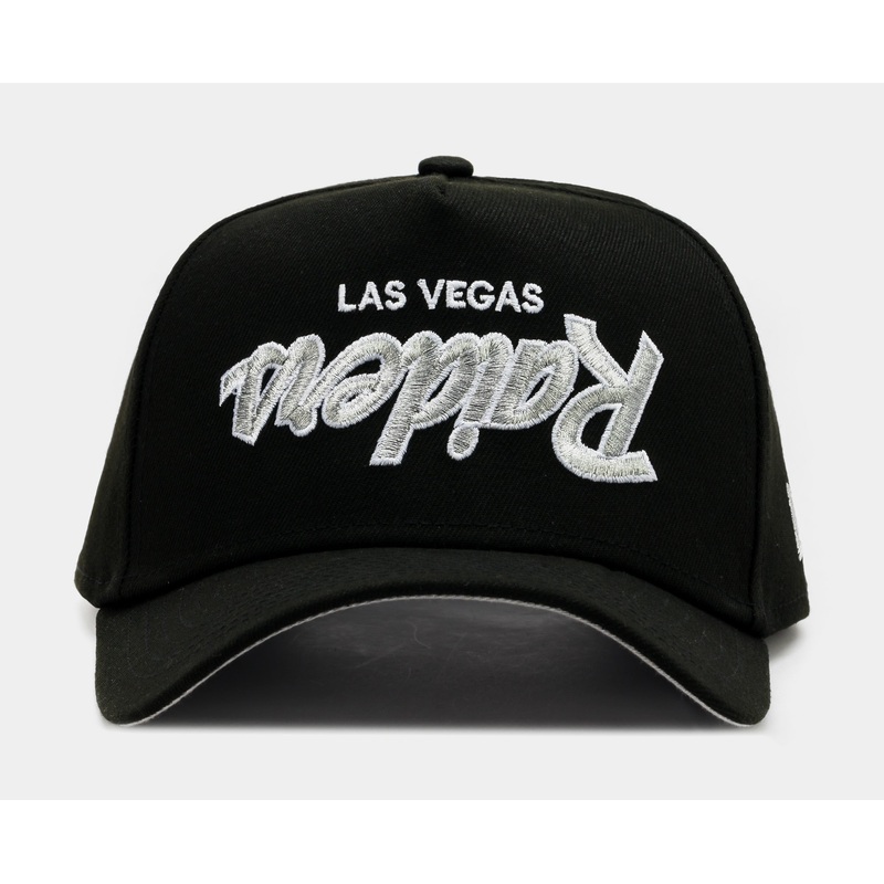 Las Vegas Raiders Upside Down Logo 9Forty Snapback Mens Hat (Blue/White)