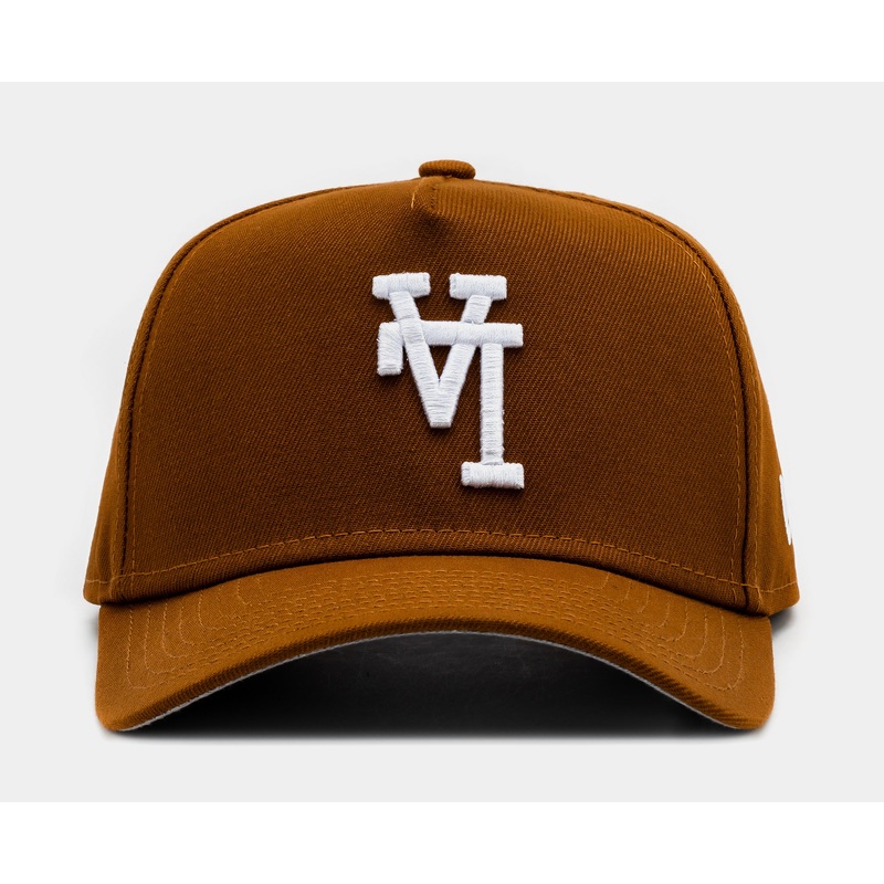Los Angeles Dodgers Upside Down Logo 9Forty Snapback Mens Hat (Toasted Peanut)