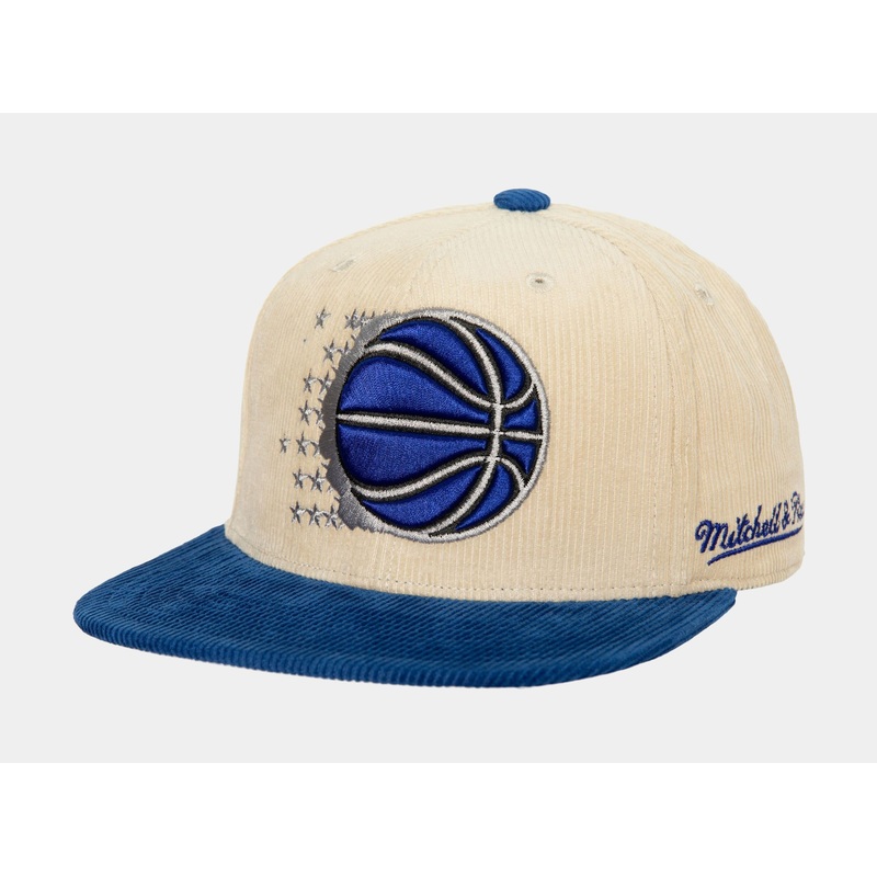 Orlando Magic 2 Tone Team Cord Fitted Mens Hat (Neutral/Blue)