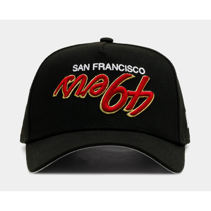 San Francisco 49ers Upside Down Logo 9Forty Snapback Mens Hat (Black/Red)