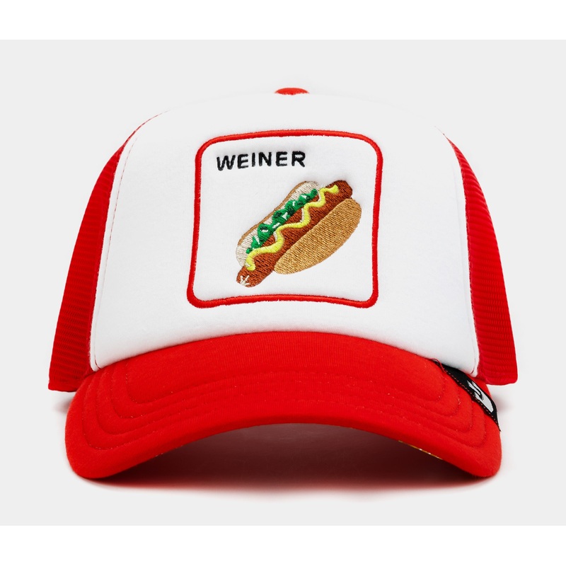 #2 Weiner Hot Dog Trucker Mens Hat (Red/White)