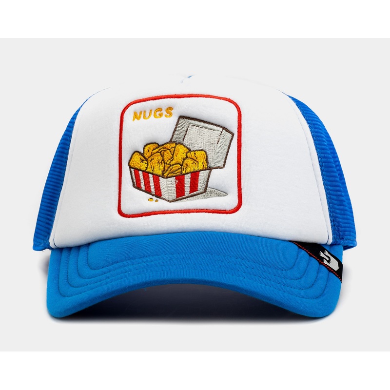 #3 Nugs in a Box Trucker Mens Hat (White/Blue)