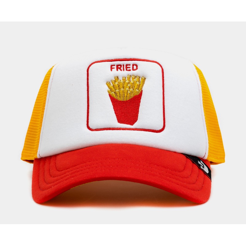 #4 French Fried Trucker Mens Hat (Yellow/Red)