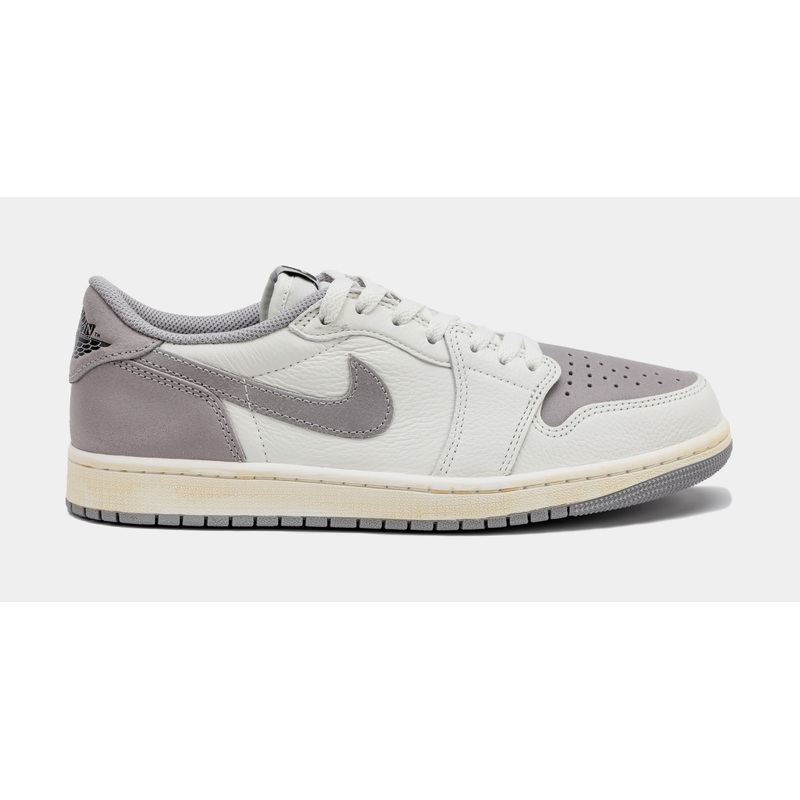 Air Jordan 1 Retro Low OG Atmosphere Grey Mens Lifestyle Shoes (Sail/Black/Atmosphere Grey)
