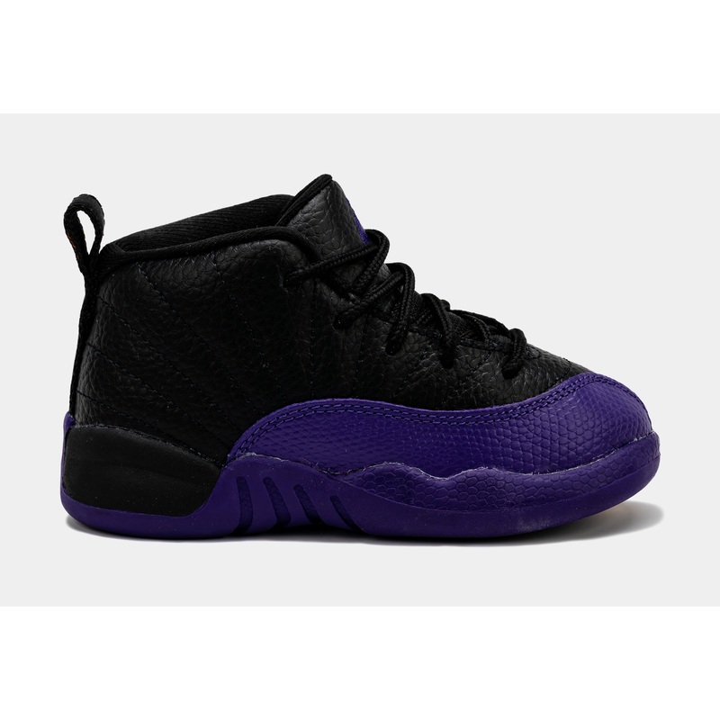 Air Jordan 12 Retro Field Purple Infant Toddler Lifestyle Shoes (Black/Purple)