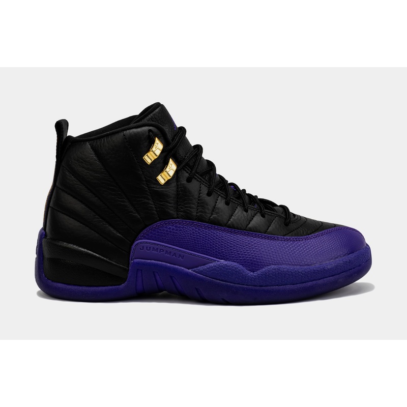 Air Jordan 12 Retro Field Purple Mens Lifestyle Shoes (Black/Purple)
