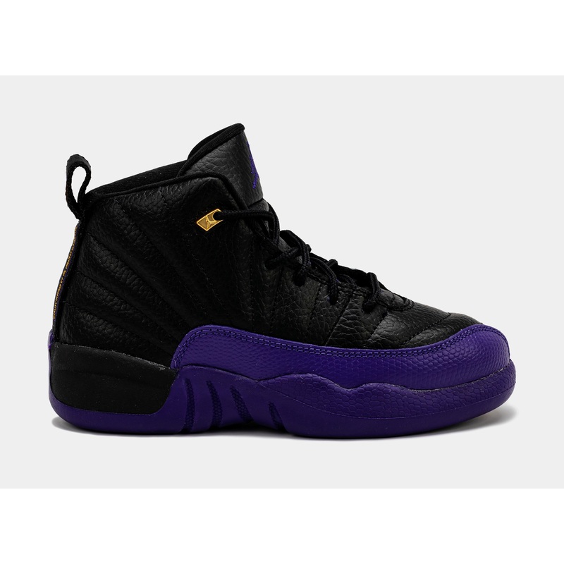 Air Jordan 12 Retro Field Purple Preschool Lifestyle Shoes (Black/Purple)