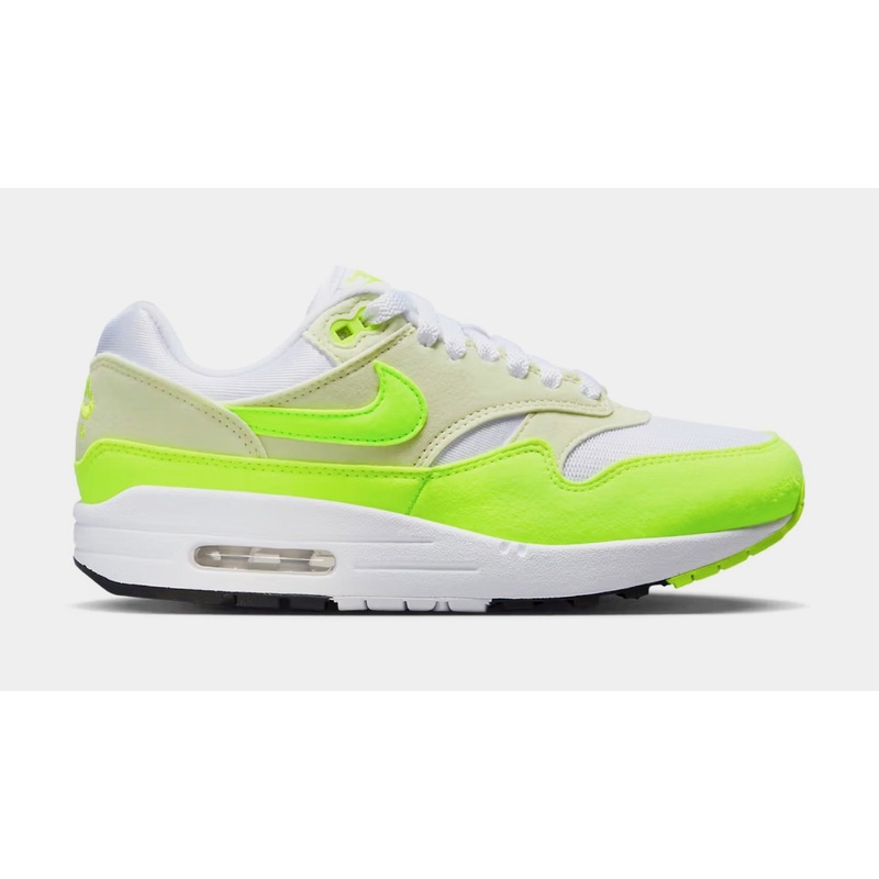 Air Max 1 Volt Suede Womens Running Shoes (Volt/White)