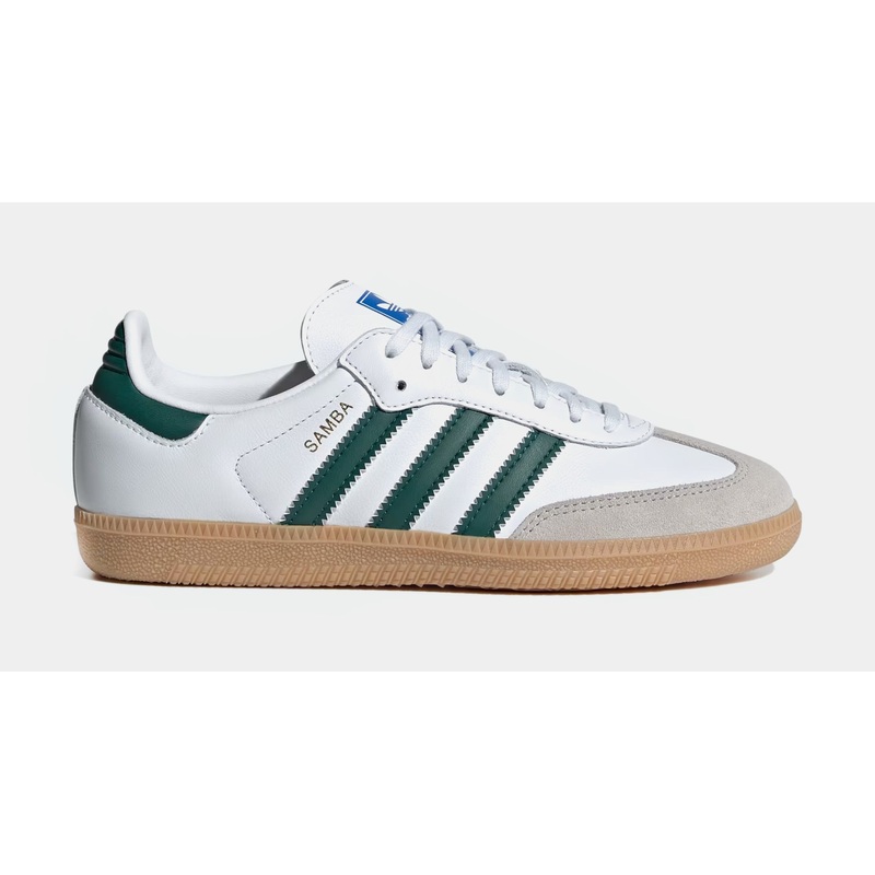 Samba OG Grade School Lifestyle Shoes (Cloud White/Collegiate Green/Gum)