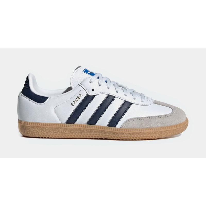 Samba OG Grade School Lifestyle Shoes (Cloud White/Night Indigo/Gum)