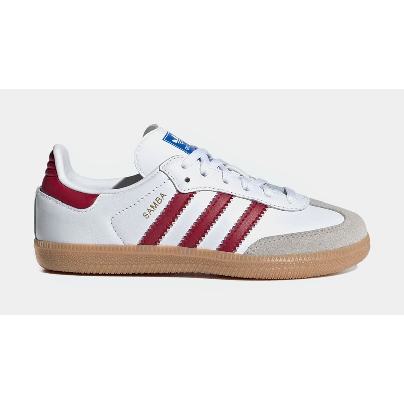 Samba OG Preschool Lifestyle Shoes (Cloud White/Collegiate Burgundy/Gum)