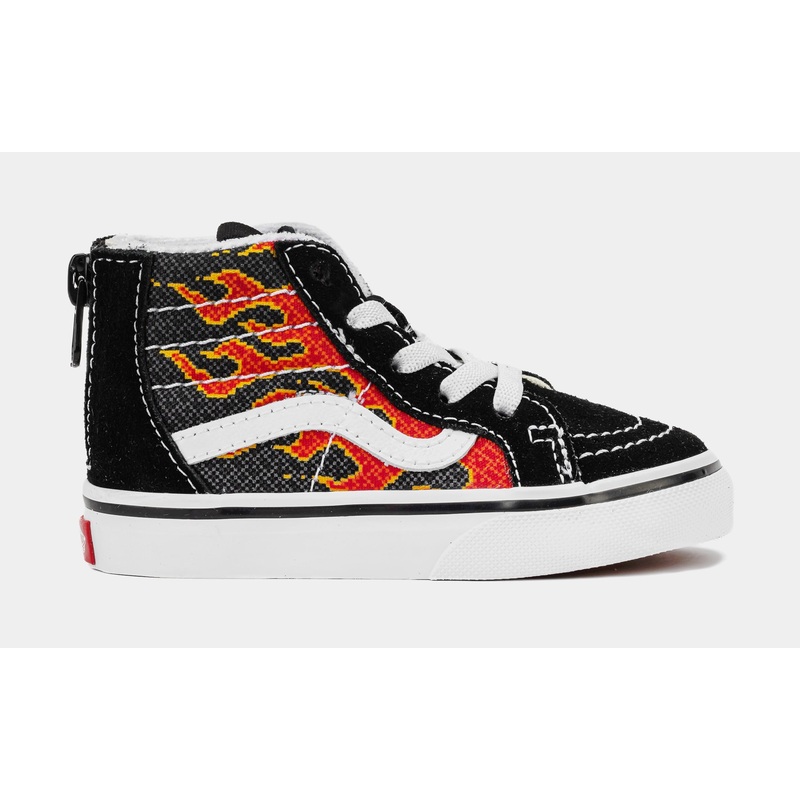 SK8-HI Zip Up Infant Toddler Lifestyle Shoes (Black/White)