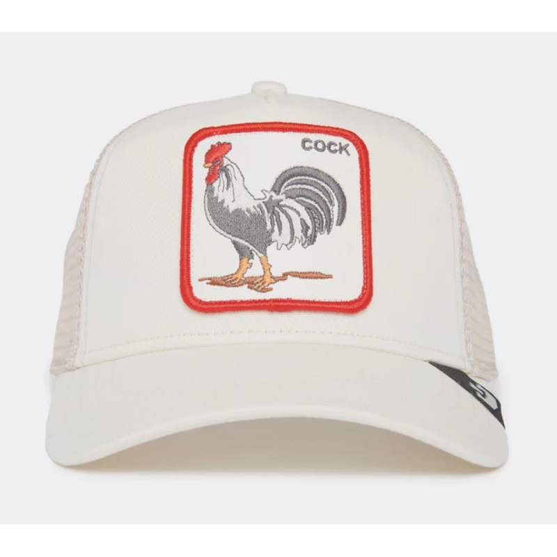 The Cock 14×14 Trucker Mens Hat (White)
