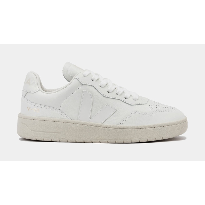 V-90 Leather Womens Lifestyle Shoes (White/White)