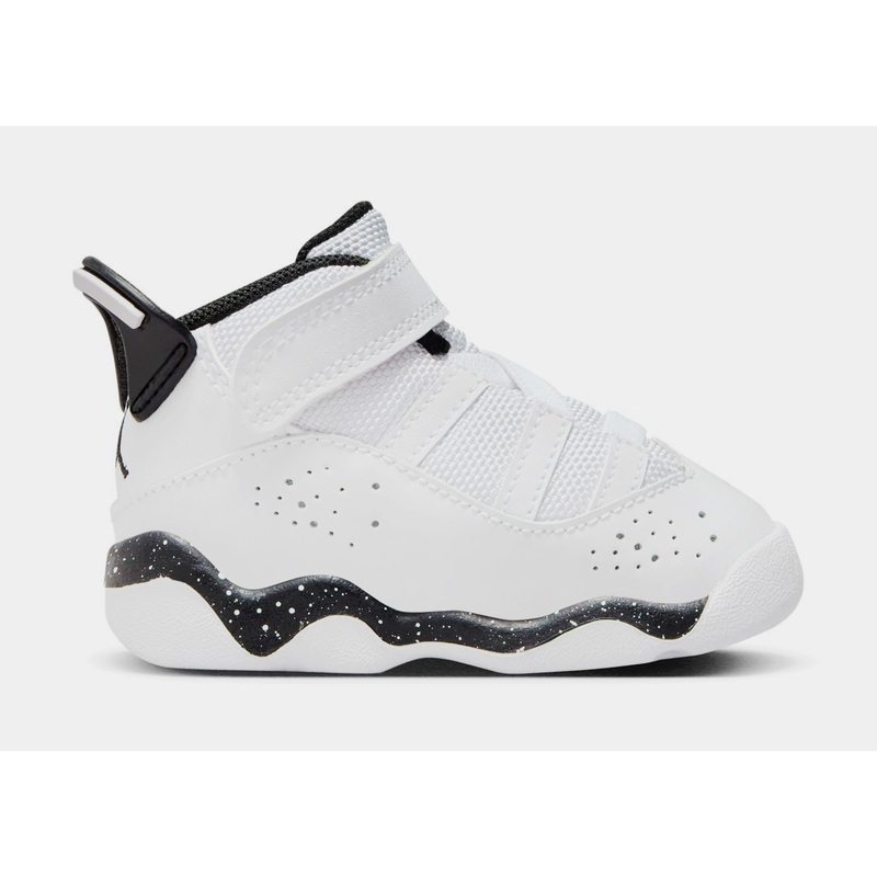 6 Rings Infant Toddler Basketball Shoes (White/Black/White)