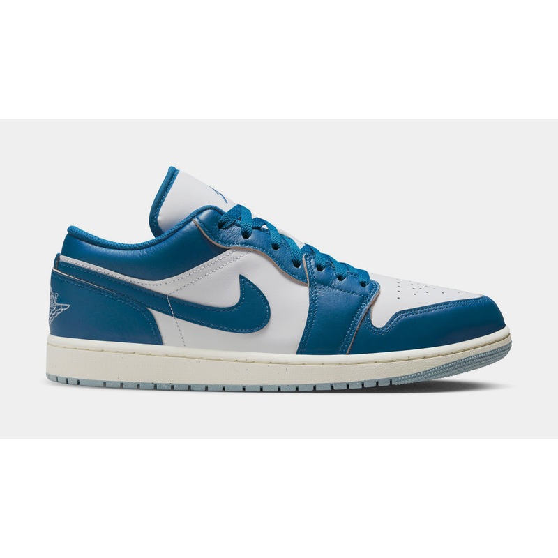 Air Jordan 1 Low SE Industrial Blue Mens Lifestyle Shoes (White/Blue Grey/Sail/Industrial Blue)