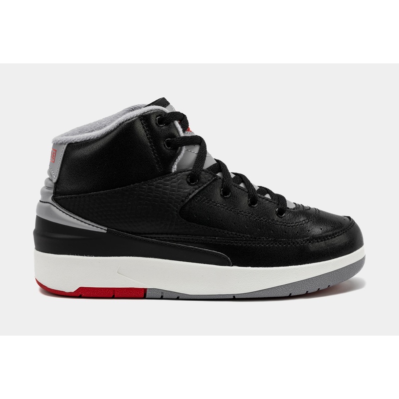 Air Jordan 2 Retro Black Cement Preschool Lifestyle Shoes (Black/Cement Grey)