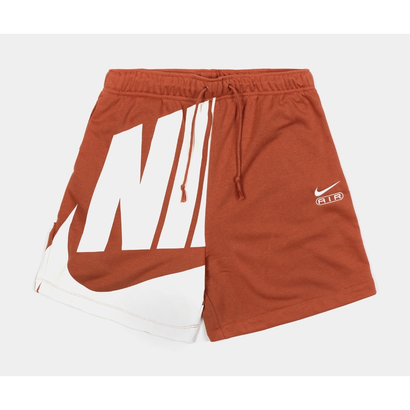 Air Mid Rise 6″ French Terry Womens Shorts (Beige/Orange)