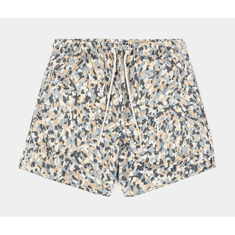 Essentials Poolside All Over Print 5″ Mens Shorts (Beige/White)