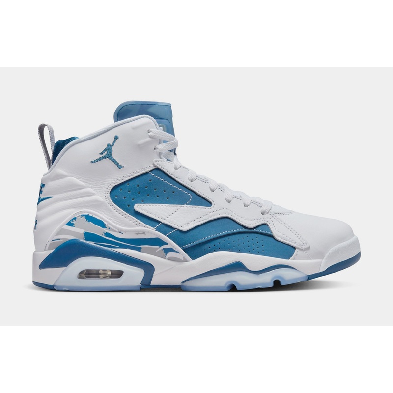 Jumpman MVP Mens Basketball Shoes (White/Neutral Grey/Industrial Blue)