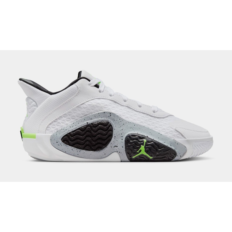 Tatum 2 Grade School Basketball Shoes (White/Electric Green/Black/Wolf Grey)