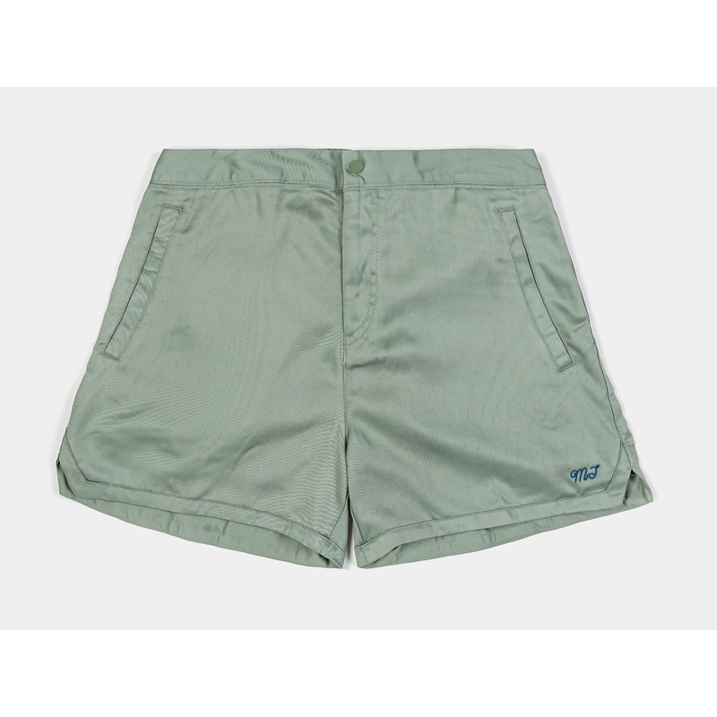 Twill Woven Womens Shorts (Jade Smoke/Industrial Blue)