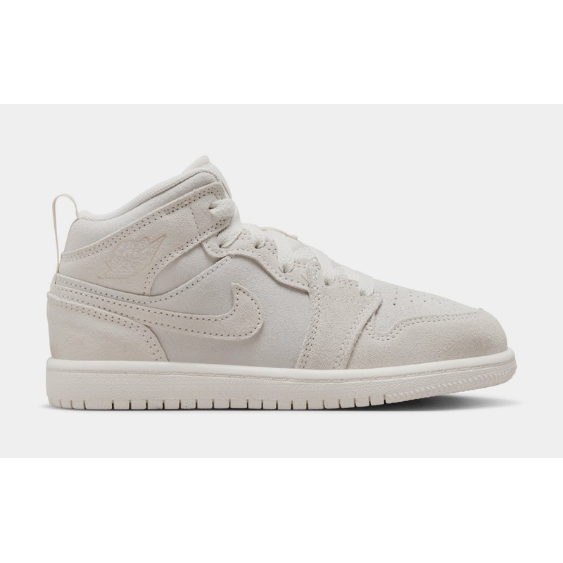 Air Jordan 1 Mid SE Craft Preschool Lifestyle Shoes (Pale Ivory/Legend Light Brown/Sail)