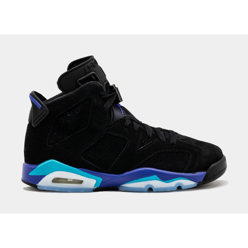 Air Jordan 6 Retro Aqua Grade School Lifestyle Shoes (Black/Aquatone/Bright Concord)