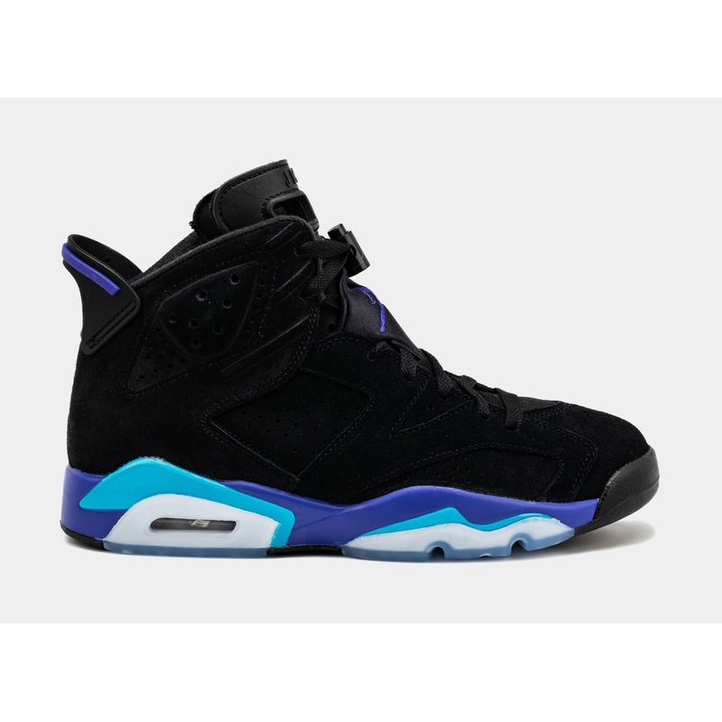 Air Jordan 6 Retro Aqua Mens Lifestyle Shoes (Black/Aquatone/Bright Concord)