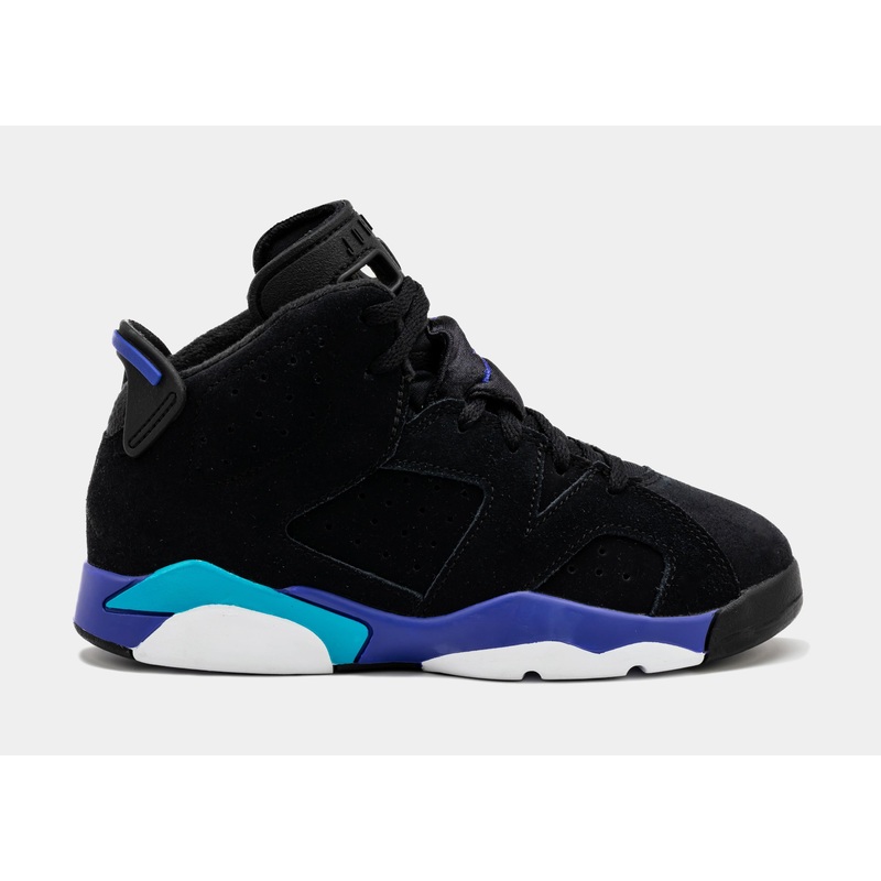 Air Jordan 6 Retro Aqua Prechool Lifestyle Shoes (Black/Aquatone/Bright Concord)
