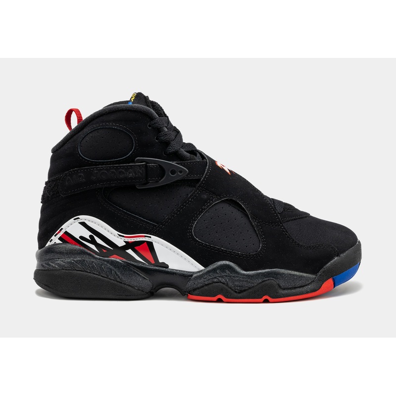 Air Jordan 8 Retro Playoffs Grade School Lifestyle Shoes (Black)
