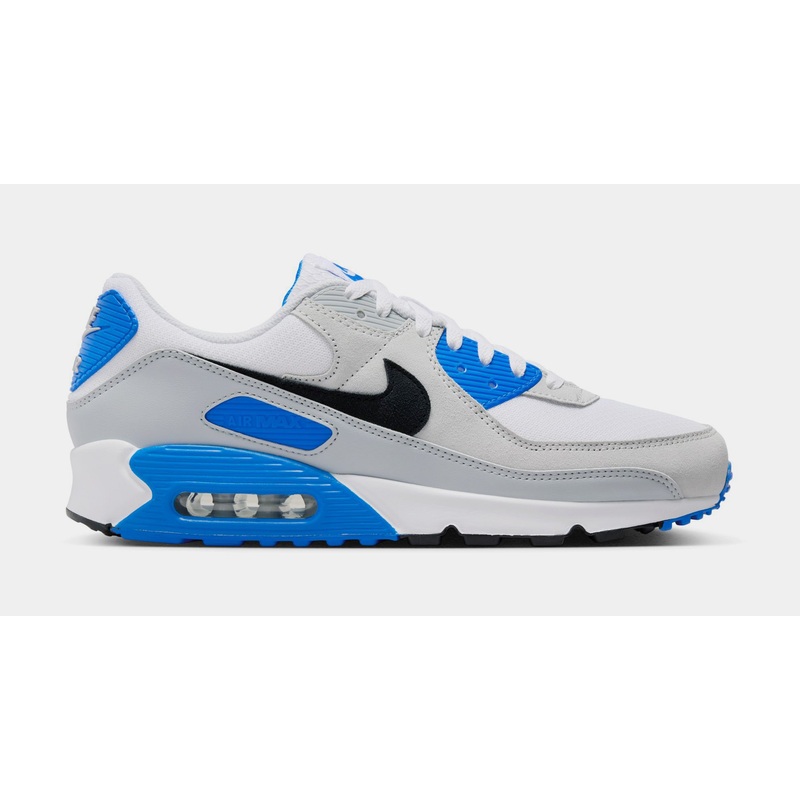 Air Max 90 Mens Lifestyle Shoes (White/Photo Blue/Pure Platinum/Black)