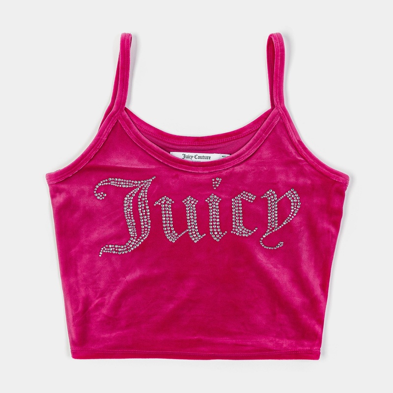 Big Bling Fitted Womens Tank Top (Hot Pink)