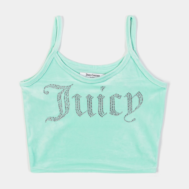 Big Bling Fitted Womens Tank Top (Mint)