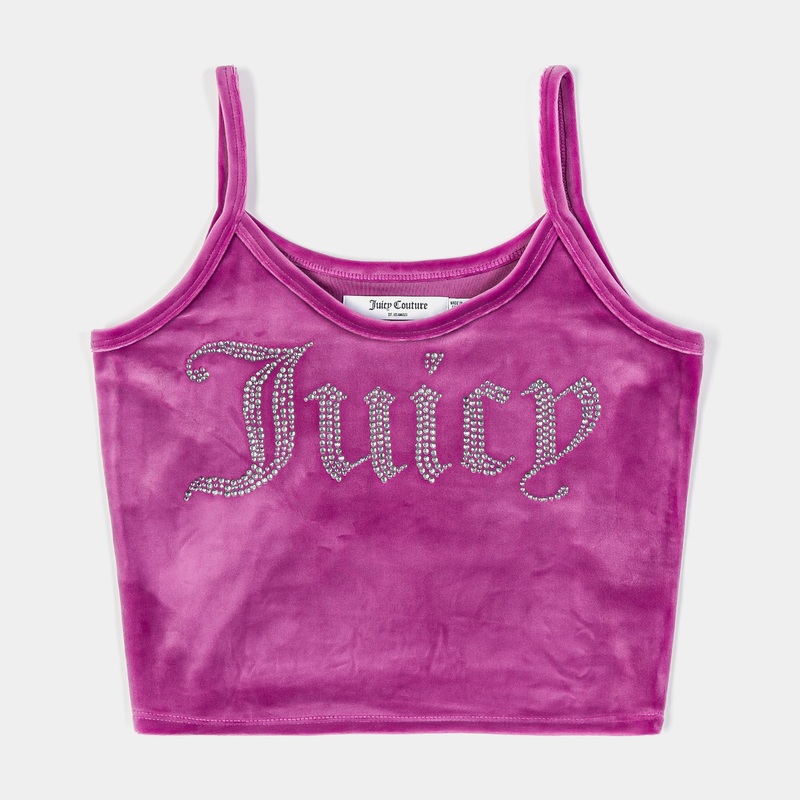 Big Bling Fitted Womens Tank Top (Purple)