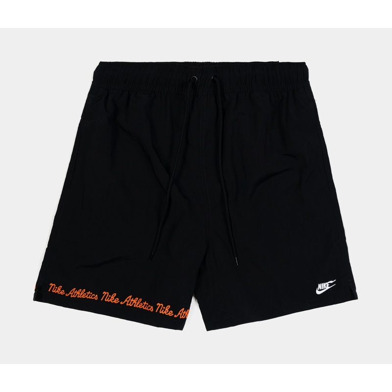 Club Flow Varsity Mens Shorts (Black/Orange)