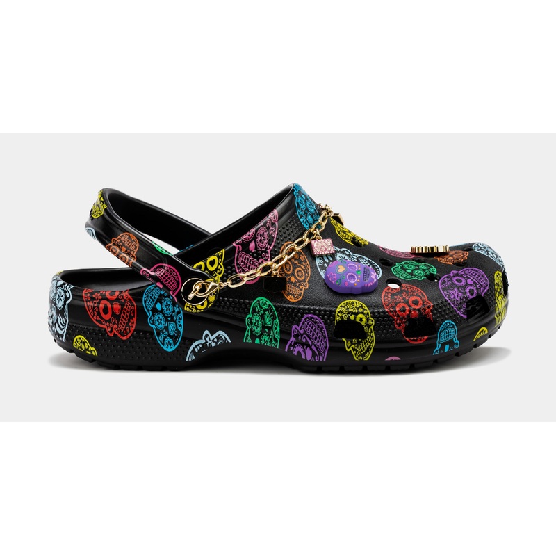 Dia De Los Muertos Clog Mens Sandals (Black/Multi) Free Shipping