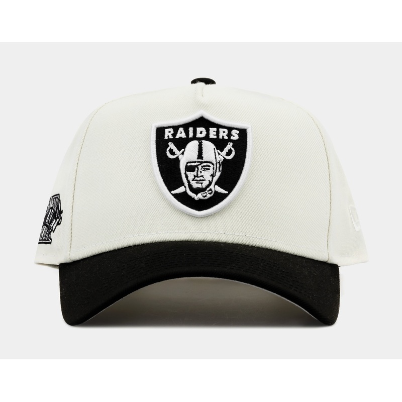 Exclusive Las Vegas Raiders XVIII Superbowl 9Forty Snapback Mens Hat (White/Black)