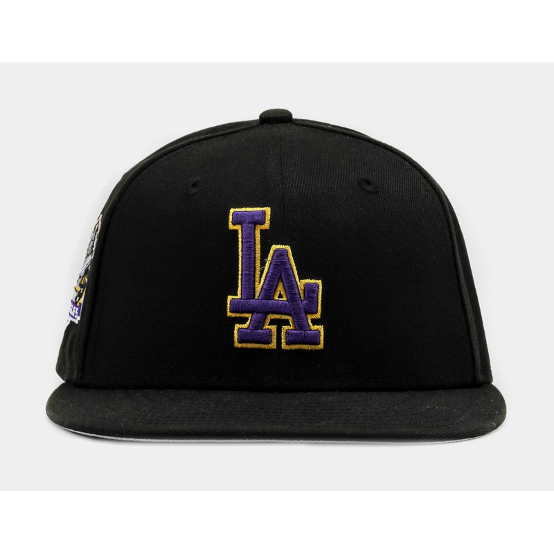 Exclusive Los Angeles Dodgers Hollywood Nights 59Fifty Fitted Mens Hat (Black/Purple/Yellow)