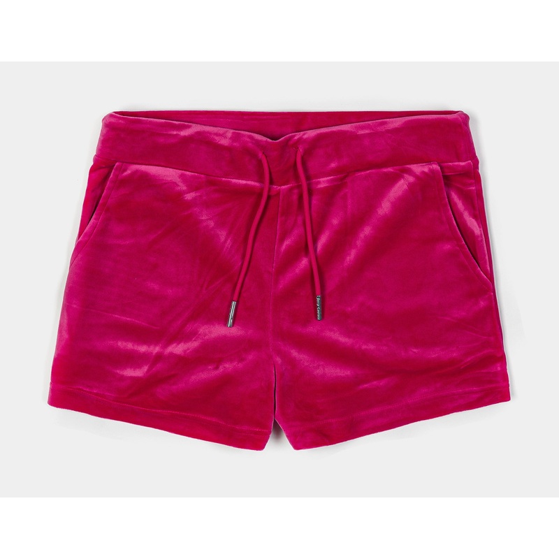 OG Bling Velour Womens Shorts (Hot Pink)